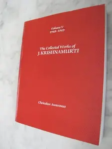 USED-The Collected Works of J. Krishnamurti, Vol. 5: 1948-1949- Choiceless Awareness by J. Krishnamurti (Paperback)