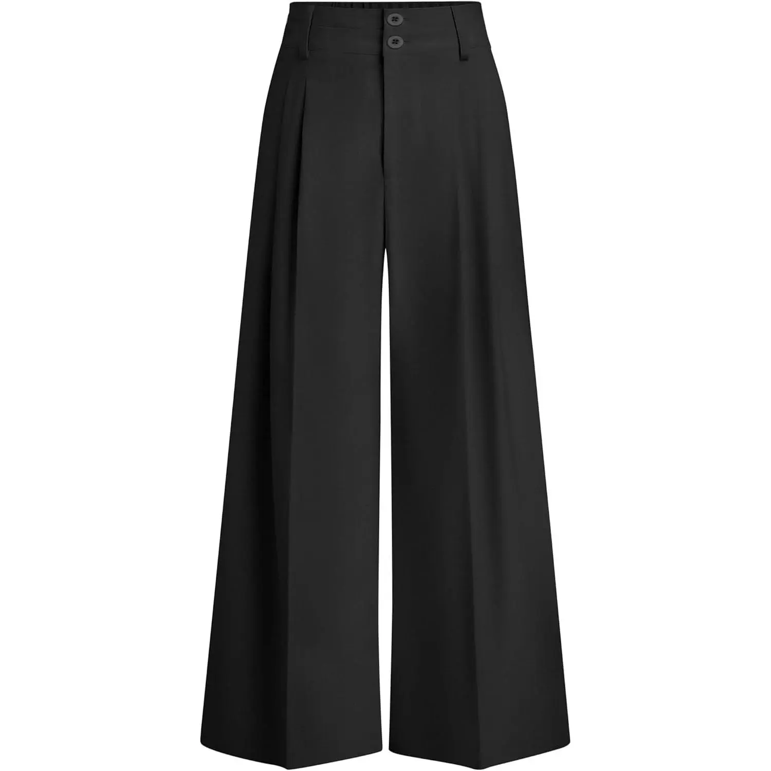 Womens Spring Wide Leg Palazzo Pants 2026 Trendy Loose Button High Waist Pleated Work Business Casual Trousers