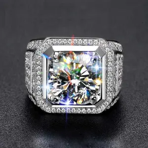 King Ring Luxury Moissanite Synthetic SIZE 7-12 VVS1 Clarity Hypoallergenic Band for Men & Women Bling,Iced,Gift,Birthday,HipHop,Punk,Urban,Rapper,Swag,Street ,Club,Casual,Party,Anniversary X0 S0 L0