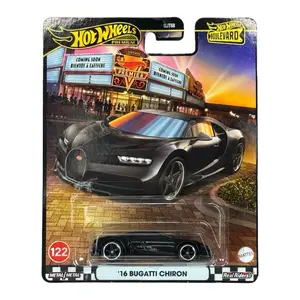 Hot Wheels Premium Bugatti Chiron Black Boulevard #122