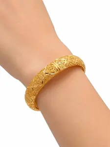 Elegant Women's Open Bangle Stackable Bracelet Set, Faux Copper Material, Classic Vintage Style, All Season Fashion Jewelry, Cuff Bangle Bracelet