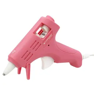 Surebonder Mini Hot Glue Gun, Rose Pink – 10W High Temp Craft Glue Gun with 5 Ft Cord, Insulated Nozzle & Built-In Stand – Uses 5/16" Mini Glue Sticks