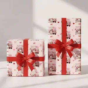 Valentine Pink Wrapping Paper, Literally Just a Girl Bow Gift Wrap