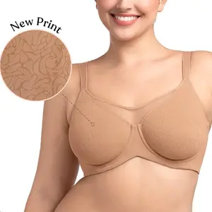 HSIA Cardi Comfort Floral Print Bra Plus Size Underwire Smoothing No Padding  Wide Strap Full Coverage Unlined Minimizer T-shirt Bra SpringStatements