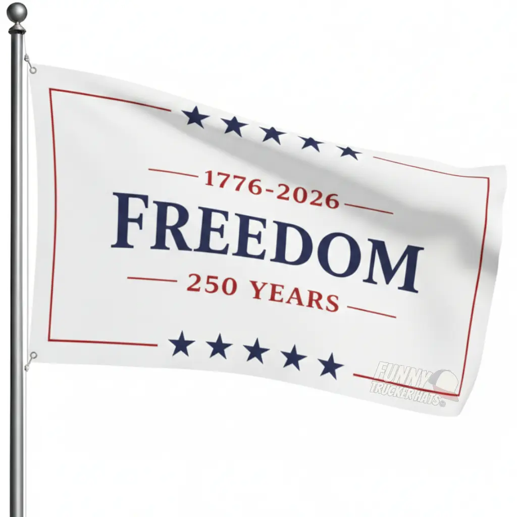 Freedom 250 Years Flag – 1776–2026 Patriotic 3x5 USA Anniversary Flag Garage & Man Cave American Flag Tapestry Big Slogan Summer Boat flag banners