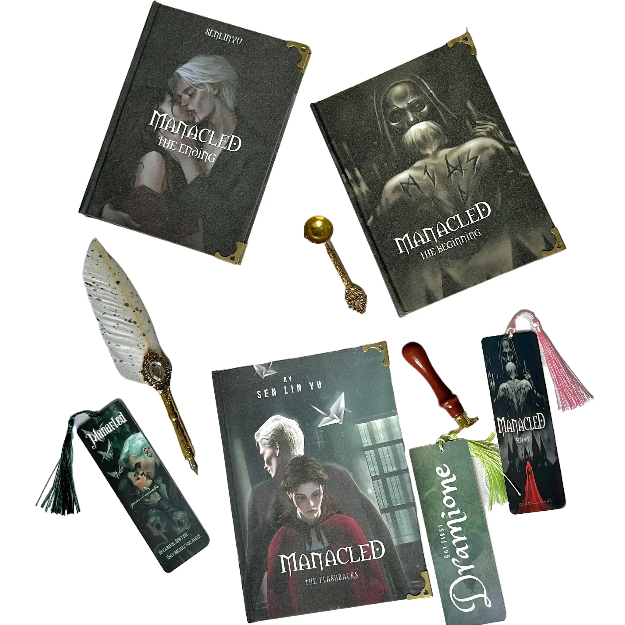 Manacled Inspired Hardcover 3 Book Set, Dark Romance Collector Edition with 3 Cover Styles and Bookmarks