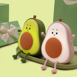 Cute Avocado Design Night Light, 1 Count USB Rechargeable 3-level Dimming Light, Novelty Lighting for Bedroom, Living Room, Home Decor