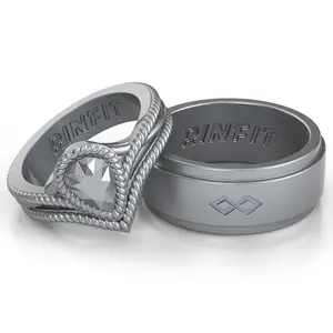 Silicone Wedding Ring Set for Couples - Set #16