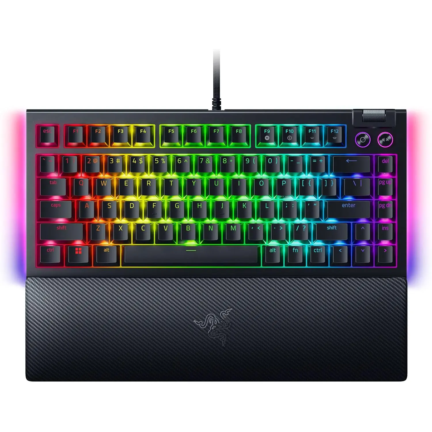 Razer BlackWidow V4 75% - Hot-Swappable Mechanical Gaming Keyboard with Chroma RGB, Compact Layout for PC Gaming