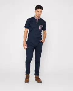 Navy Rosé Jumpsuit - Limited Edition Apparel, All-Day Comfort, Flattering Fit, Effortless Style, Practical Features, Designed in the USA