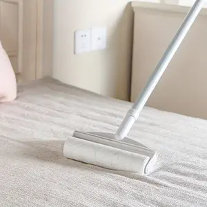 Large Fluffy Roller, Retractable Handle, Reusable Sticky Mop, Floor Carpet Car Interior Pet Hair Removal, No Power Needed, Easy Cleaning