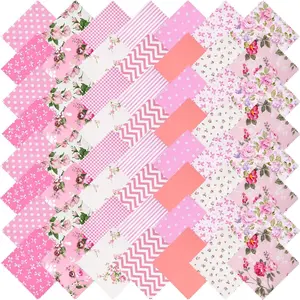 56 count  Charm Packs for Quilting, 5 inch Squares Floral Precut Quilting Fabric,   Fabric Squares Quilt for Sewing  Decor Scrapbooking Patchwork DIY Crafts -