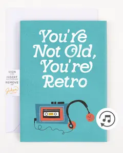 Endless Retro Birthday Card with Glitter