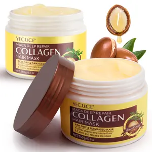 Collagen Hair Mask, Deep Repair Conditioning Hair Mask with Collagen, Maca, Avocado Oil, Hydrating for All Hair Types(150g) Conditioner Haircare