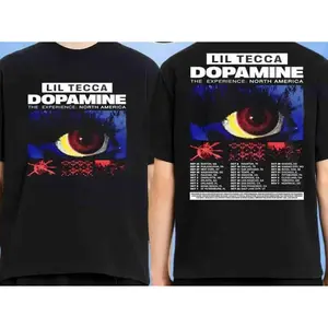Lil Tecca North America The Dopamine Experience Tour 2025 T-Shirt, Two-Sided Concert Tee, Tour Merch Gift, Music Festival Hoodie, Rap Tour Sweatshirt