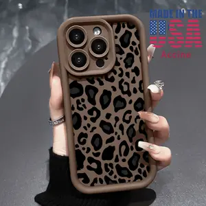 Phone Case Compatible for iPhone 16 Pro 15 14 Plus 16e 13 12 Mini 11 Promax X XS Max XR xsmax Leopard Print Pattern TPU Lens Protection Durable Soft Cover Gift for Boy