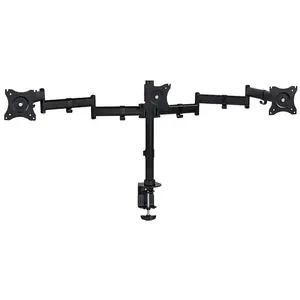 19-27 in. Triple Monitor Mount 3 Screen Desk Stand for LCD Computer Monitors