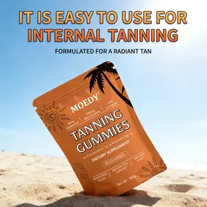MOEDY Darkening Gummies (60 Count) — Premium Dietary Supplement. Key Ingredients: Astaxanthin, Beta-Carotene, and Lycopene. Formulated specifically to help you achieve a captivating bronze glow, providing natural support for a beautiful tan.