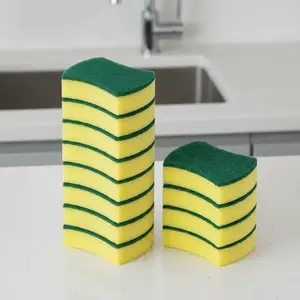 12pcs, Dishwashing Magic Scrubbing Dishware Artifact Brush Bowl Cleaning Absorbent Sponge Block Scouring Pad Dish Sponges, Kitchen Stuff, Kitchen Cleaning Gadget