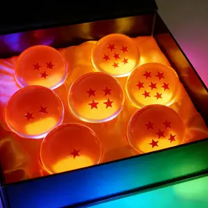 DLDA Dragon DBZ 7.6CM Transparent Crystal Acrylic Ball | Oversize Collectible Anime Toy Set with Unique Gift Box - Perfect for Fans & Easter Gift