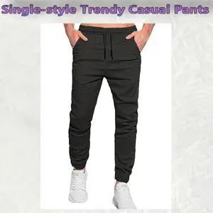 Men's casual pants are slim and stylish, versatile trousers, comfortable, breathable and wear-resistant fabrics, outdoor casual nine-point pants, spring and summer thin style