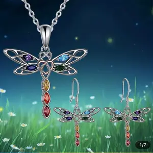 Mystical Dragonfly Earring and Necklace Set
