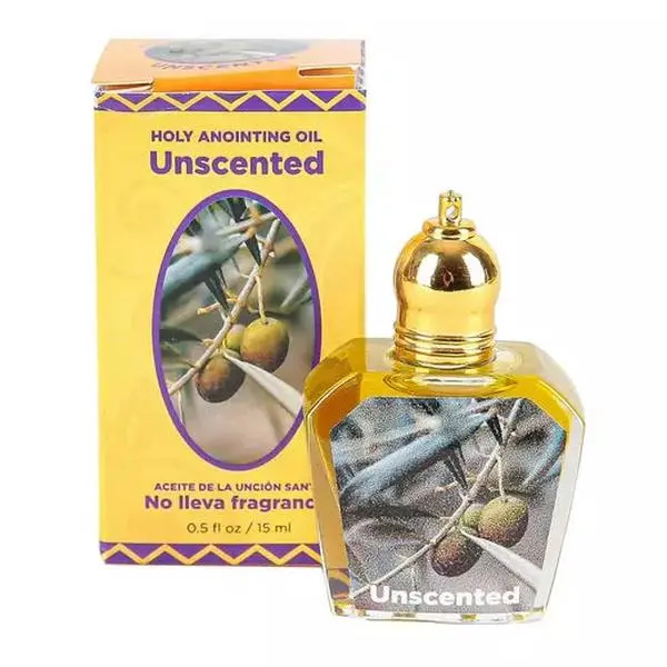 Unscented Holy Land Anointing Oil from Israel, 1/2 oz