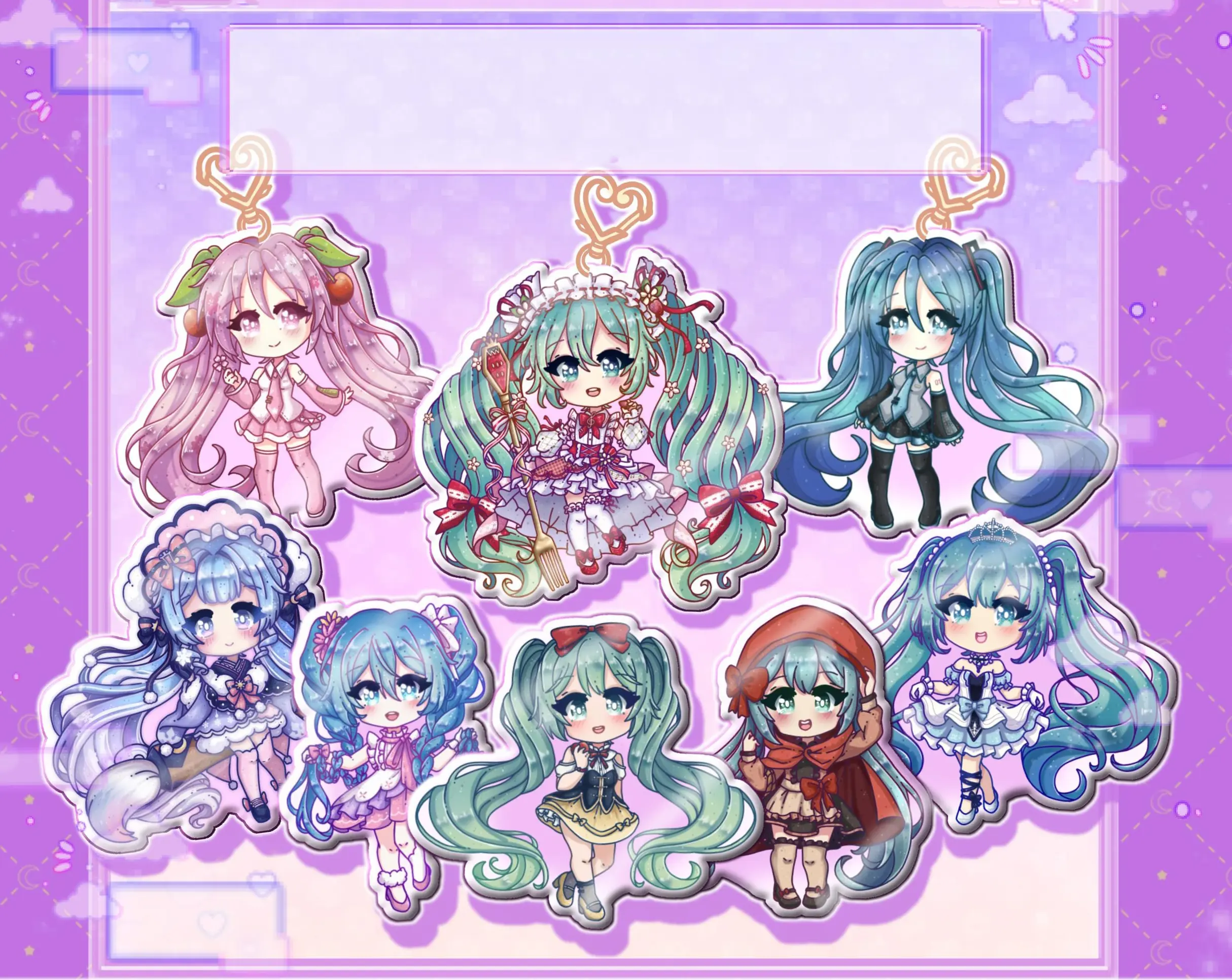 Vocaloid Hatsune Miku Acrylic Keychain [Cute Kawaii Anime Acrylic Charm Keychains]