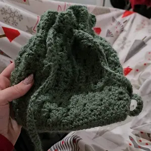 Crochet bag, dice bag, makeup bag