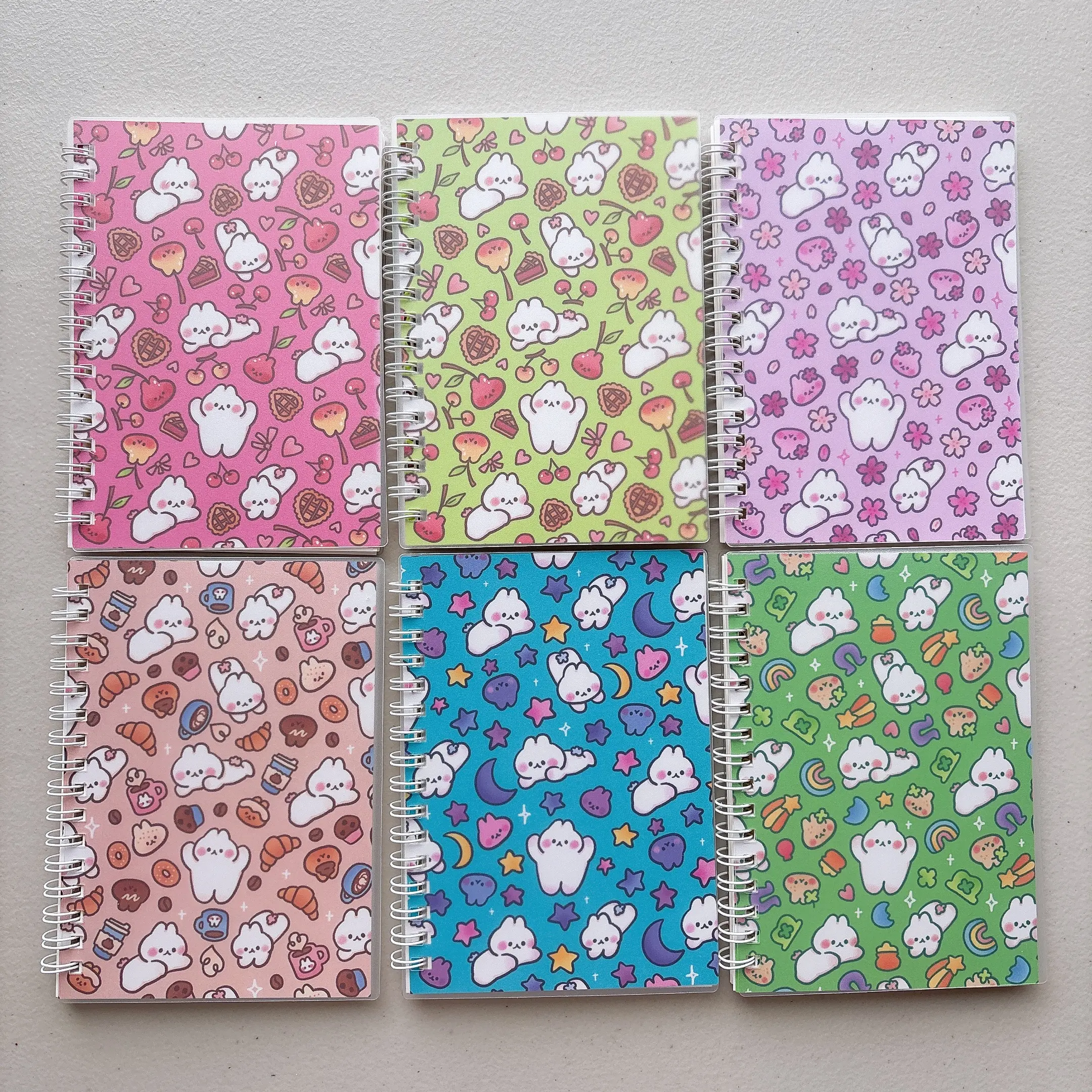 A6 SIZE Bunny Patterned Reusable Sticker Books A6 SIZE Bunny Patterned Reusable Sticker Books