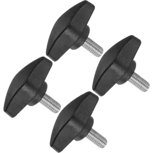 Knobs Thumb Screw, M6 x 14mm Male Thread, Plastic T Thumb Clamping Screw Threaded Stud Hand Knobs Grip for Machinery Lathes, 4-Pieces