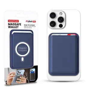 MyBat Pro MagStash MagSafe Wallet Silver Snap On & Secure Card Holder for iPhone with MagSafe Compatibility and Sleek Design Elegance Convenient