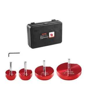 VEVOR 4Pcs PVC Pipe Reamer Kit, Plastic Pipe Fitting Socket Saver Tool Kit, Includes 1-1/2, 2, 3, 4, for PVC, CPVC, and ABS Fittings, with Tool Box, for Exhaust, Drain, Water Pipes Cleaning