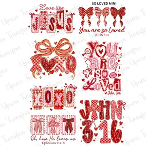 So Loved Mini DTF Transfer Gang Sheet 24.5" Wide x 36" Long Direct To Film Trendy Vibrant Designs for Stylish Wardrobe