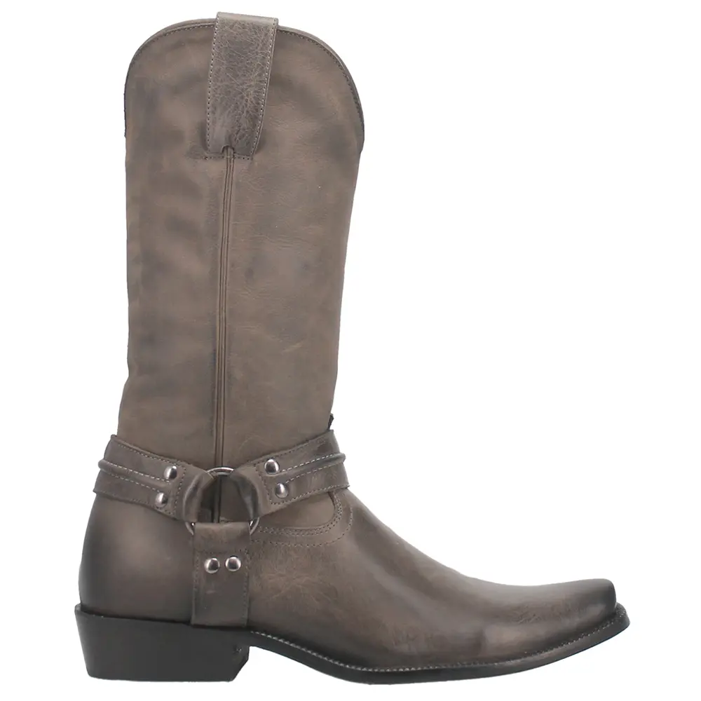 Dingo Mens Hombre Square Toe Pull On Casual Boots Mid Calf - Grey