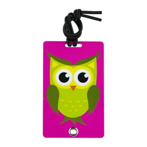 212 MAIN PVC Luggage Tag - Waterproof, Hidden Info Storage, Rivet Fastener, Secure Hold, 2002 Wisdom Stylish Design for Backpacks, Pet Carriers