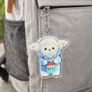 Autism Friendly Keychain – Cute Lamb with Headphones