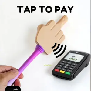 New Fun Middle Finger NFC Payment Wand, Hilarious Contactless Tap-to-Pay Gadget, Novelty Prank Payment Tool for Daily Use
