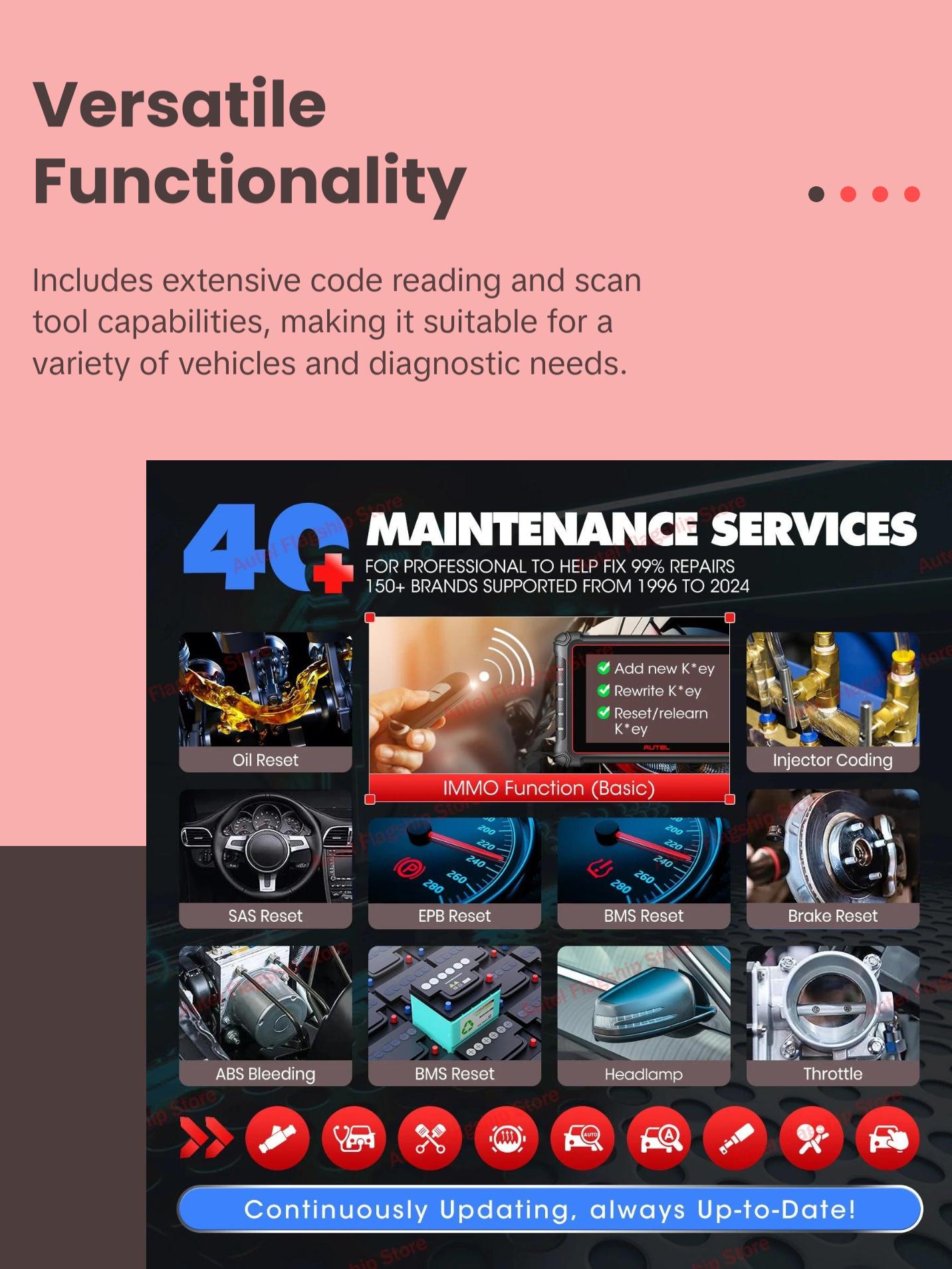 Autel MaxiPRO MP900-TS Auto TPMS Diagnostic Tools Car OBD2 Scanner Programming ECU Coding Active Test CAN FD/DoIP PK MP808BT