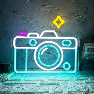 Camera Neon Light, Adjustable LED Neon Light, Wall Mounted, Ideal for Photography Enthusiasts, Bedroom, Home Decor, Personalized Birthday Gift