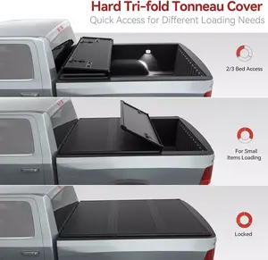 5ft Bed Soft Roll-Up/Hard Tri-fold Truck Bed Tonneau Cover Fit for Toyota Tacoma 2016-2023 with Track Rail System(Excl. Trail)