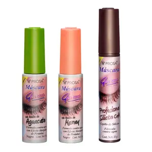 Brand New Viral 4 en 1 - Prosa Triple Pack – Mascara with Avocado, Mamey, and Coffee for Lifted and Defined Lash - 14g Each Water Proof Cosmetic Makeup Silicone