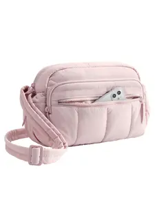 Women's Small Plain Shoulder Bag, Lightweight Water-Resistant Crossbody Bag, Casual Commuter Bag with Adjustable Strap, Casual Fall & Winter Travel Essential