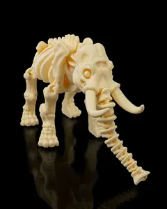 Articulated 3D Printed Skeleton Elephant - Movable Anatomical Elephant Model, Unique Gothic Decor