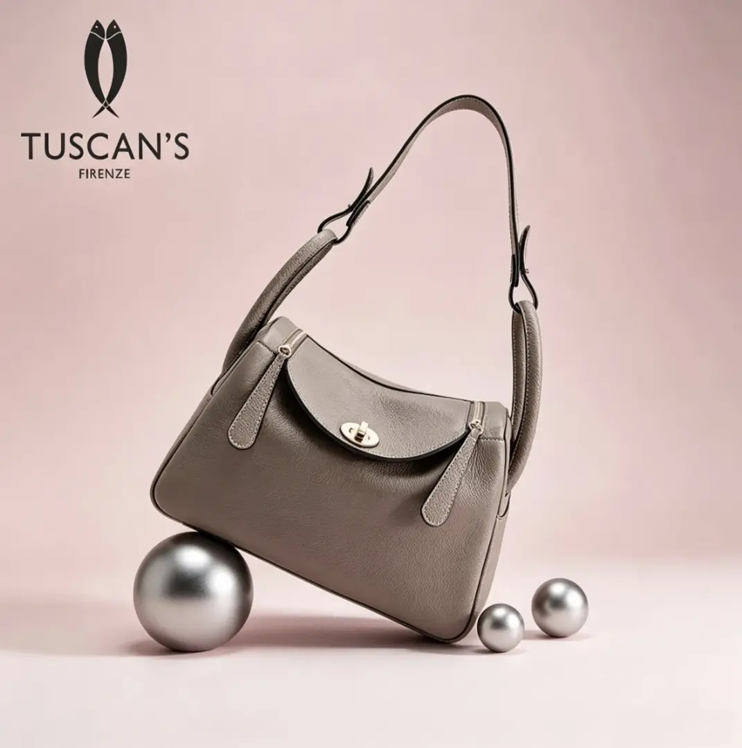 TUSCAN'S Genuine Leather Women’s Handbag – Minimalist Chic Shoulder & Crossbody Bag for Everyday Commuting – Stylish Top Handle Purse for Daily Use