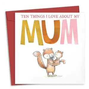 Ten Things I Love About Mummy Book, Personalised First Mother's Day Birthday Present Idea, Unique Keepsake Gift for Mum
