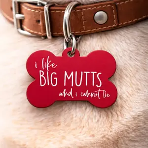 Funny Dog ID Tag – “I Like Big Mutts and I Cannot Lie”