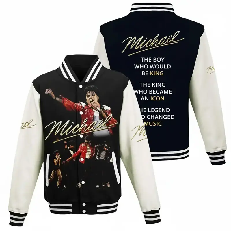 Jackson Varsity Baseball Jacket – Pop Legend Fashion Gift Baseball Jacket, Baseball Varsity Jacket, Sporty Streetwear Look, Everyday Casual Jacket