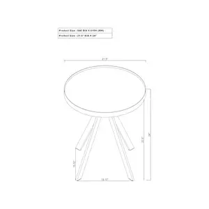 Briggs 2-piece Round Coffee and End Table Set Black