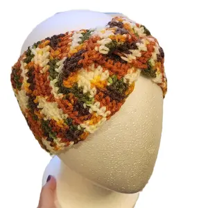 Cozy Crochet Headband - Multicolor Striped Design for Stylish Comfort